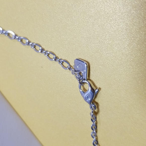 Authentic Swarovski Puffy Sweetheart Lock N Key Silver Tone Necklace - Picture 9 of 12